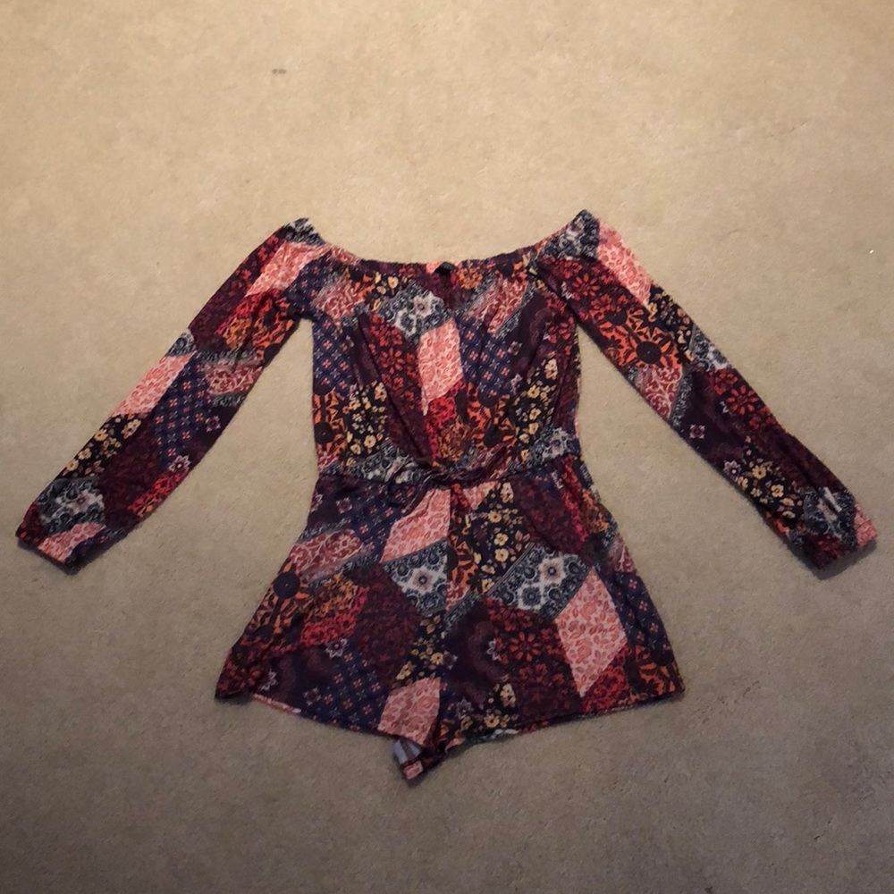 Long sleeve, off shoulder romper
